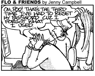 Flo and Friends comic strip, panel 1.