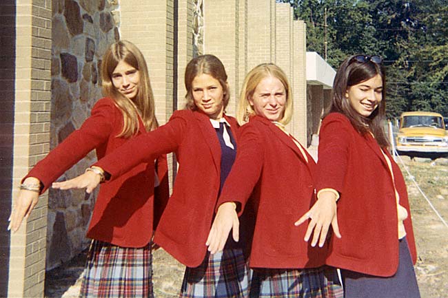 Karen, Debbie, Nina, and Mimmi strike a pose.