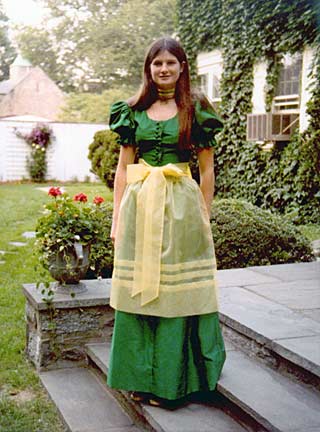 Ellen Lea in Renaissance costume.