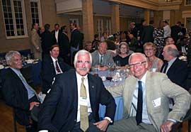 Hastings, Mills, Kyle, Emlen, von Scholten, Clay at 2010 alumni dinner.